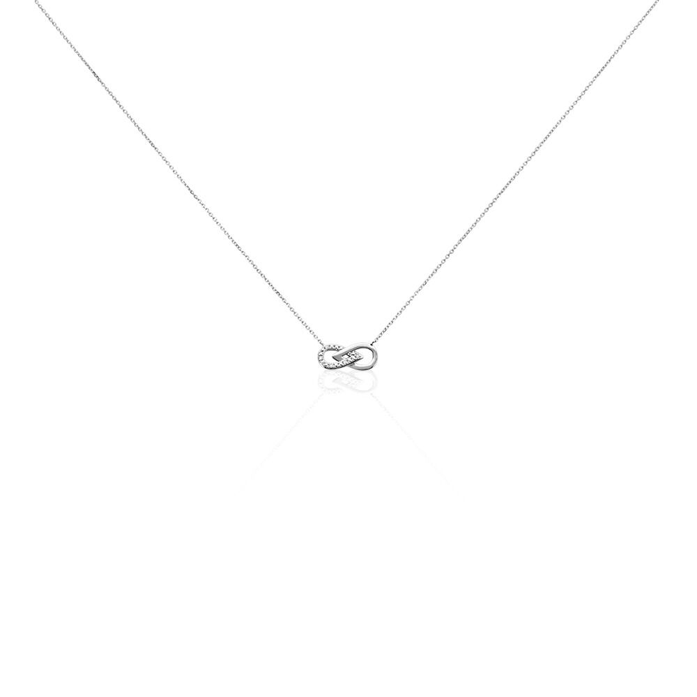 Collier Michayla Blanc Diamant Blanc - Colliers avec pierres Femme | Marc Orian