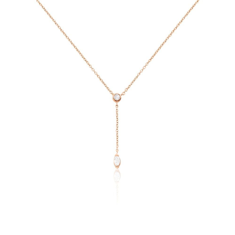 Collier Kenta Argent Rose Oxyde De Zirconium - Colliers avec pierres Femme | Marc Orian