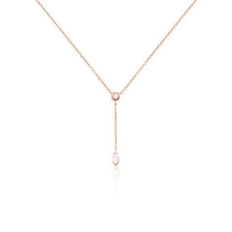 Collier Kenta Argent Rose Oxyde De Zirconium - Colliers avec pierres Femme | Marc Orian