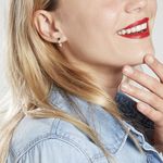 Boucles D'oreilles Puces Chleo Argent Blanc Oxyde De Zirconium - Puces Femme | Marc Orian