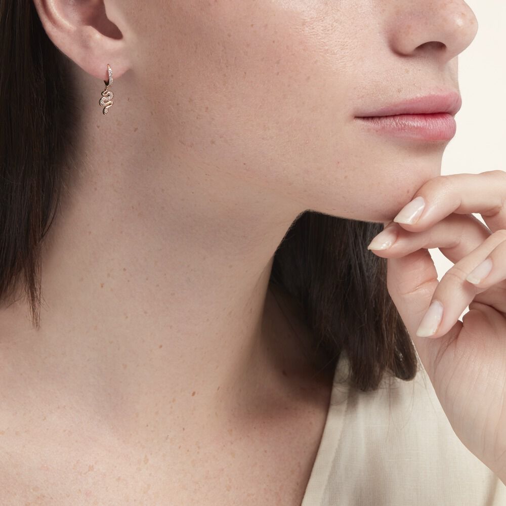 Créole Unitaire Callistea 5 Plaqué Or Jaune Oxyde De Zirconium - Piercings d'oreilles Femme | Marc Orian