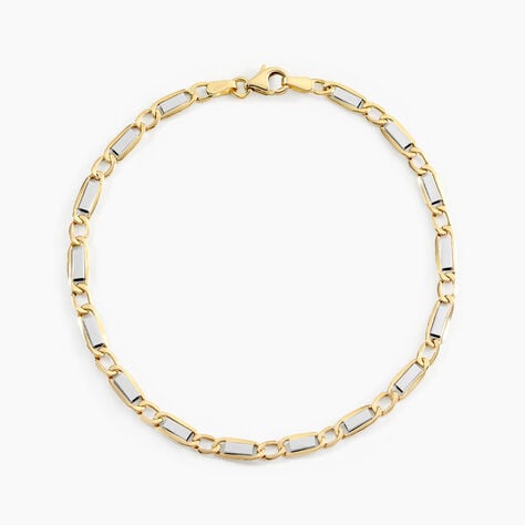 Bracelet Danae Plaquette Or Bicolore - Bracelets mailles Homme | Marc Orian