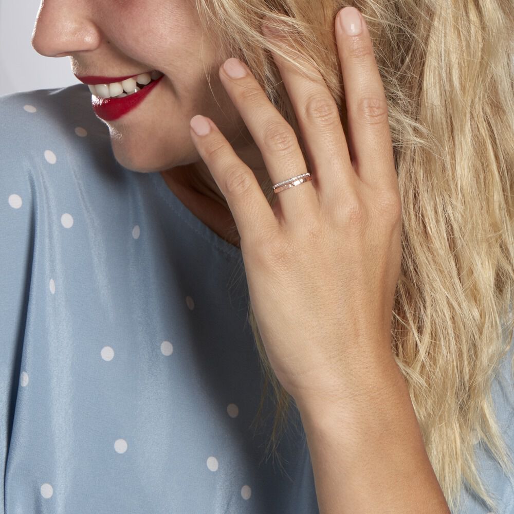Bague Belindalan Or Bicolore Diamant - Bagues pierres précieuses Femme | Marc Orian