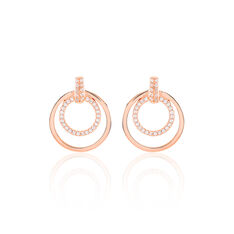 Boucles D'oreilles Pendantes Silvana Argent Rose Oxyde De Zirconium - Boucles d'oreilles Pendantes Femme | Marc Orian