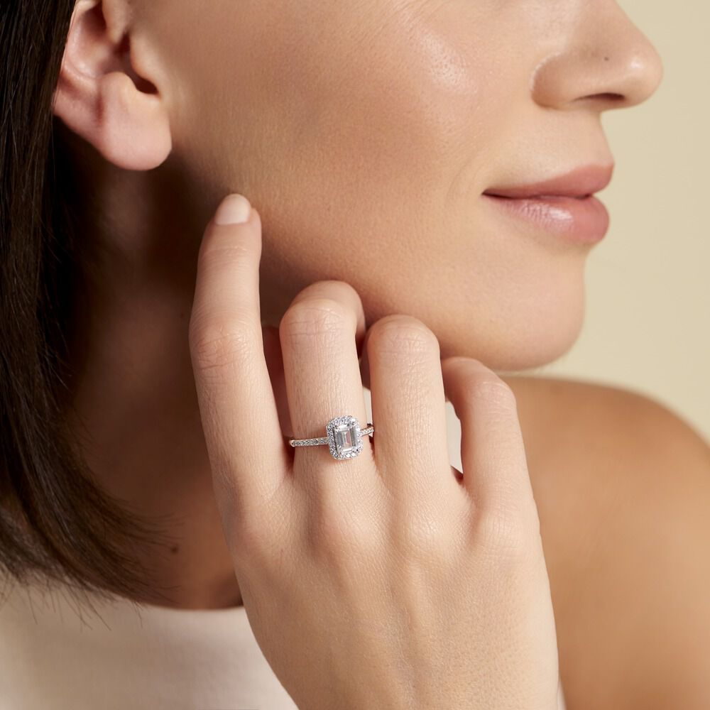 Bague Solitaire Cadmos Argent Blanc Oxyde De Zirconium - Solitaires Femme | Marc Orian