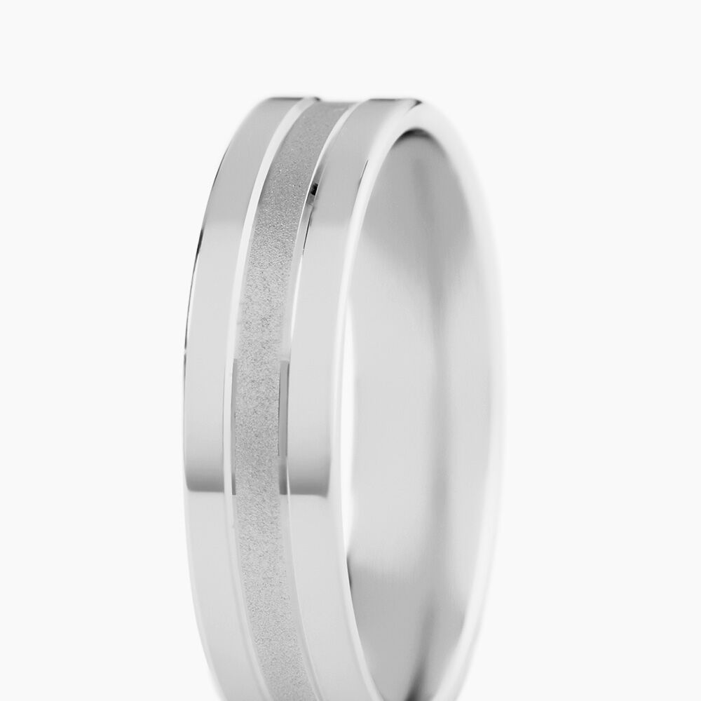 Alliance Isidro Ruban Sable Or Blanc - Alliances duo Unisex | Marc Orian