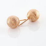 Boucles D'oreilles Puces Fidelia Boule Sablee Or Rose - Puces Femme | Marc Orian