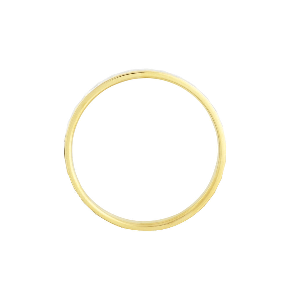 Alliance Faceteana Ruban Plat Or Bicolore - Alliances duo Unisex | Marc Orian
