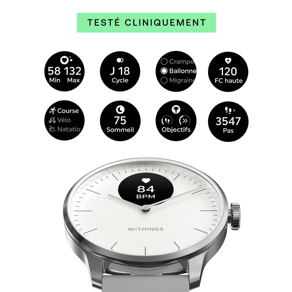 Montre Connectée Withings Scanwatch Light - Montres connectées Femme | Marc Orian