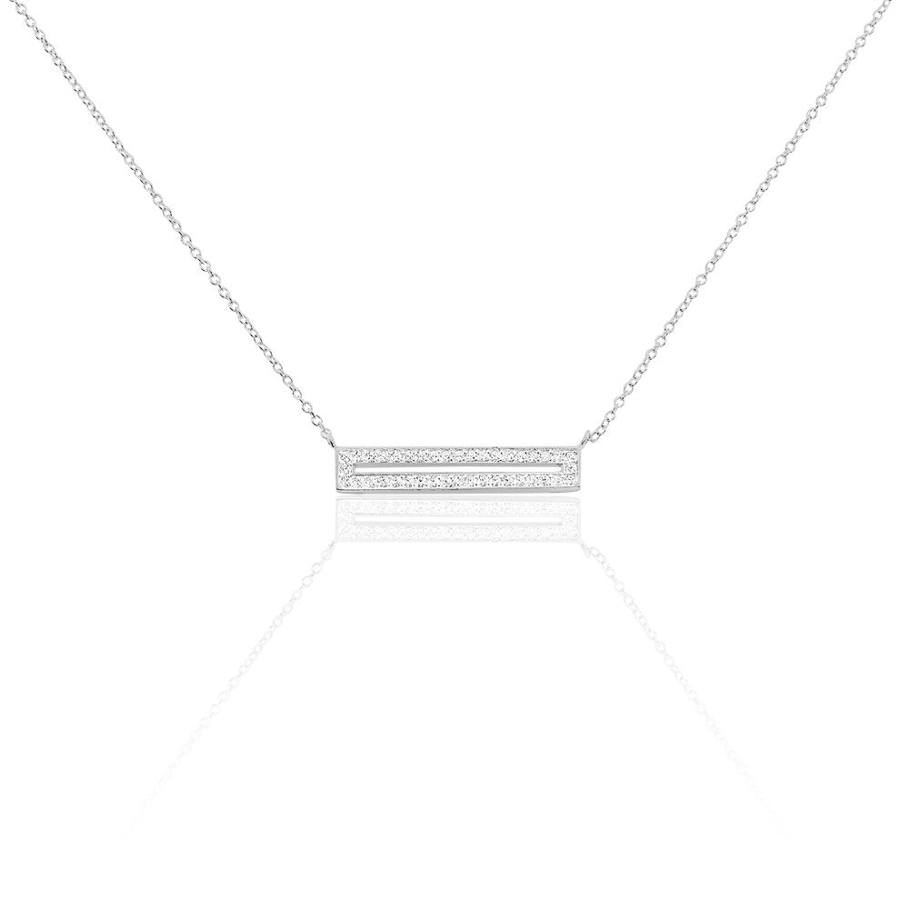 Collier Ninnog Argent Blanc Oxyde De Zirconium - Colliers avec pierres Femme | Marc Orian