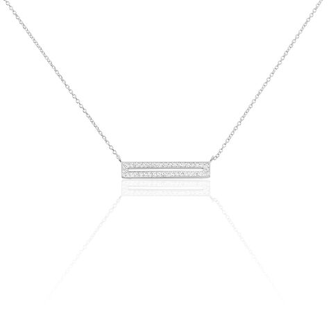 Collier Ninnog Argent Blanc Oxyde De Zirconium - Colliers avec pierres Femme | Marc Orian