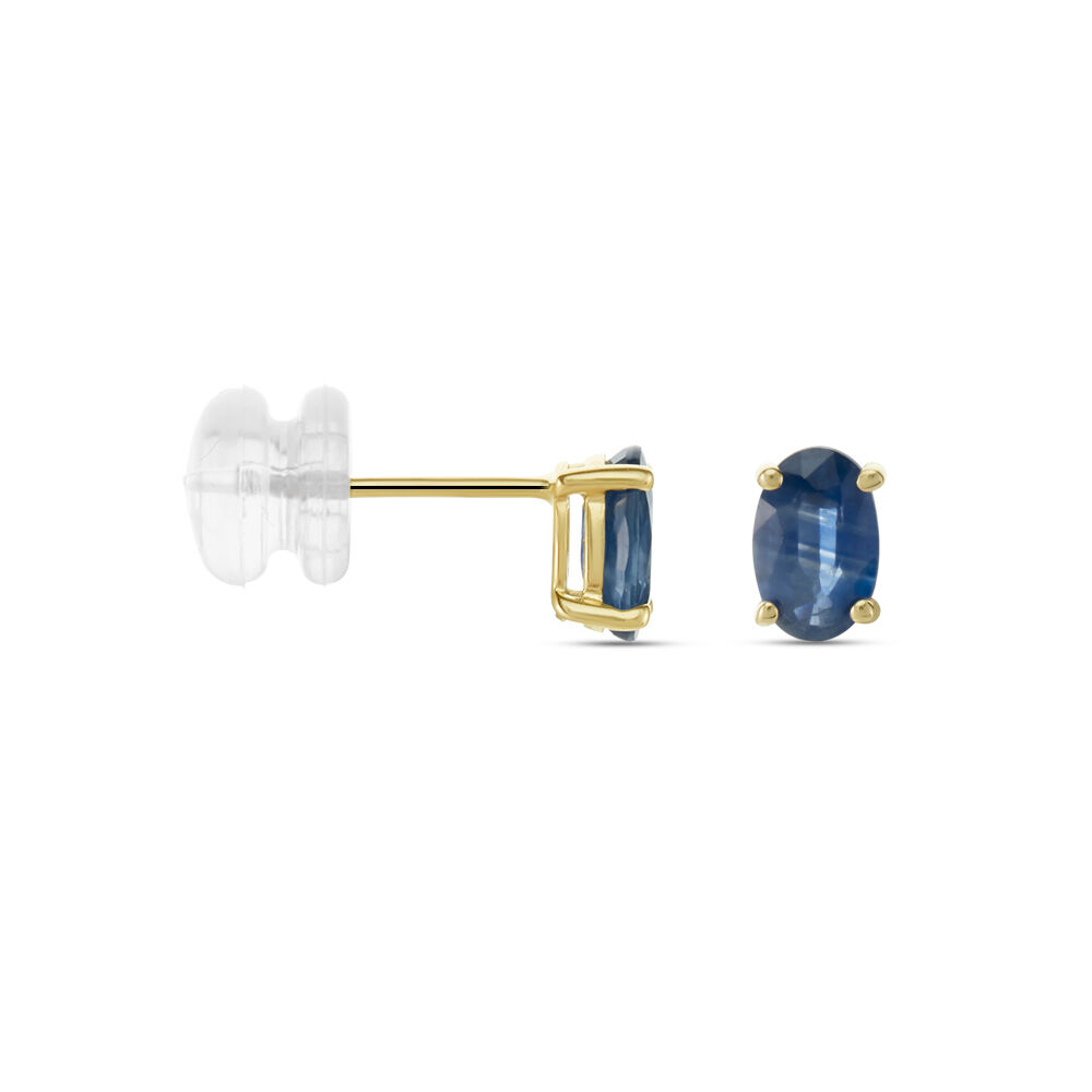 Boucles D'oreilles Puces Or Jaune Bellona Saphir - Puces Femme | Marc Orian