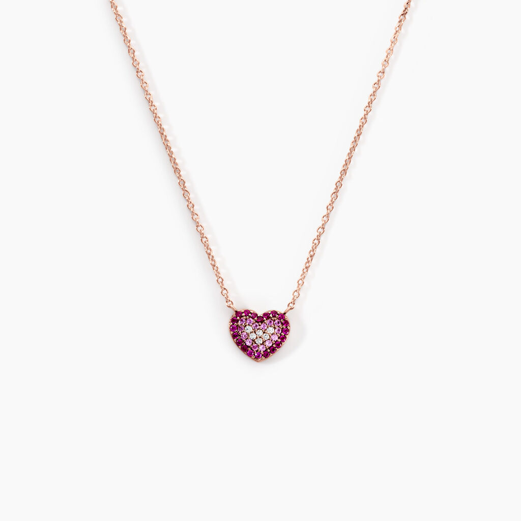 Collier Reflets Romantiques Argent Rose Oxyde De Zirconium - Colliers avec pierres Femme | Marc Orian