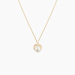 Collier Aloys Or Jaune Perle De Culture Et Oxyde De Zirconium - Colliers avec pierres Femme | Marc Orian