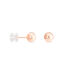 Boucles D'oreilles Puces Fidelia Boule Or Rose