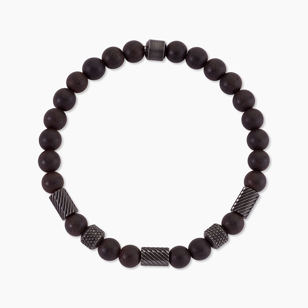 Bracelet Naturel Acier Noir - Bracelets cha&icirc;nes Homme | Marc Orian