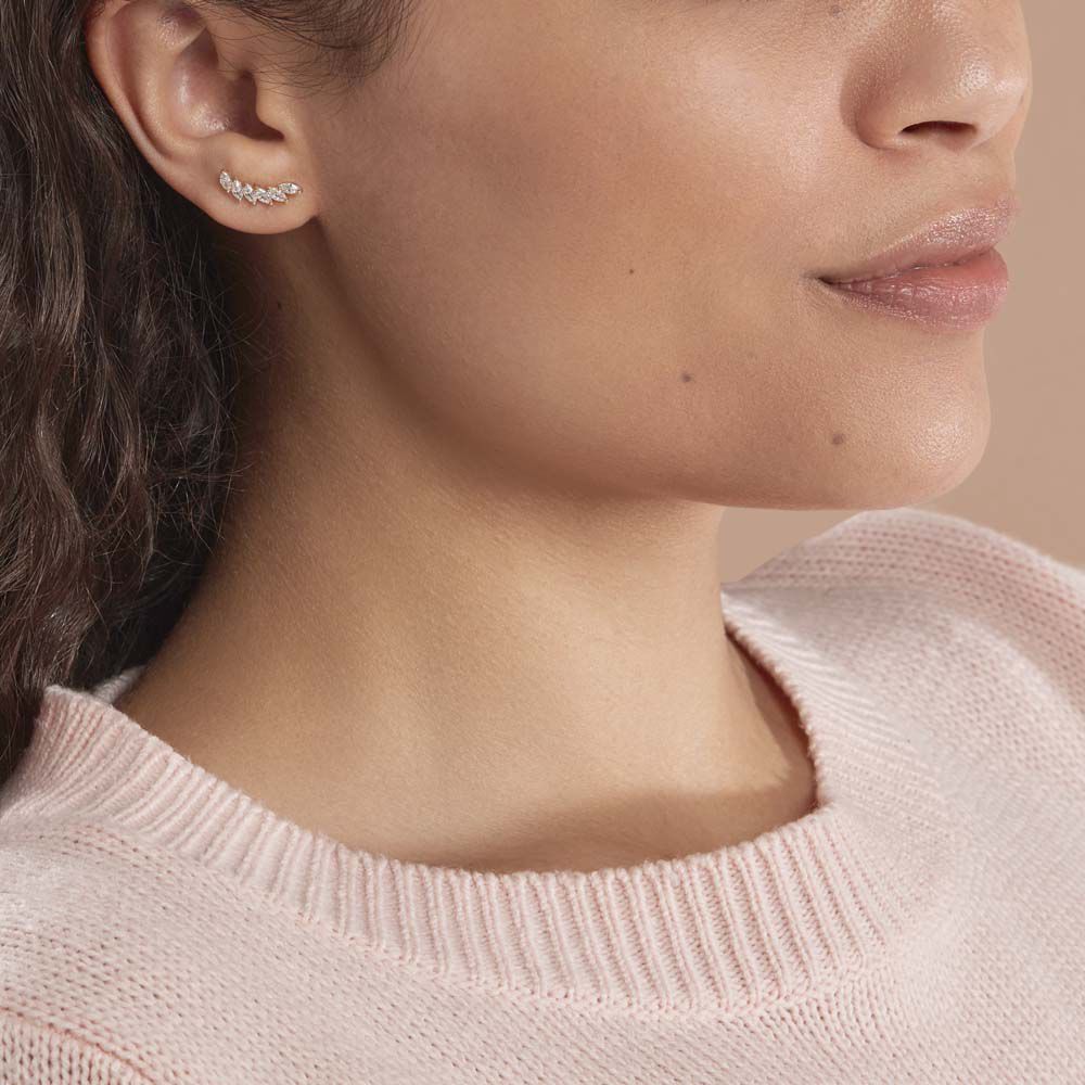 Bijoux D'oreilles Resa Or Jaune Oxyde De Zirconium - Piercings d'oreilles Femme | Marc Orian