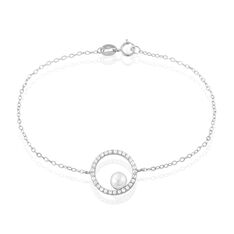 Bracelet Marthe Argent Blanc Perle De Culture Et Oxyde De Zirconium - Bracelets chaînes Femme | Marc Orian