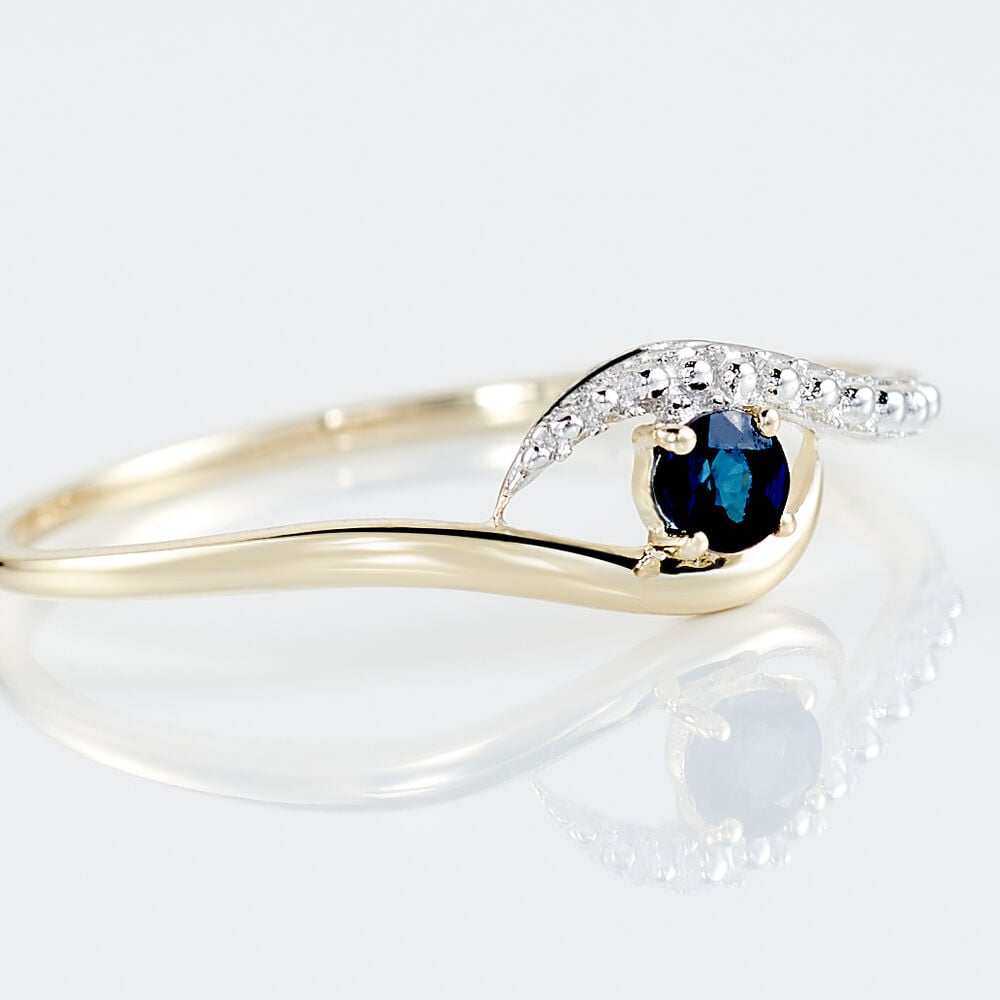 Bague Or Jaune Karmele Saphir - Solitaires Femme | Marc Orian