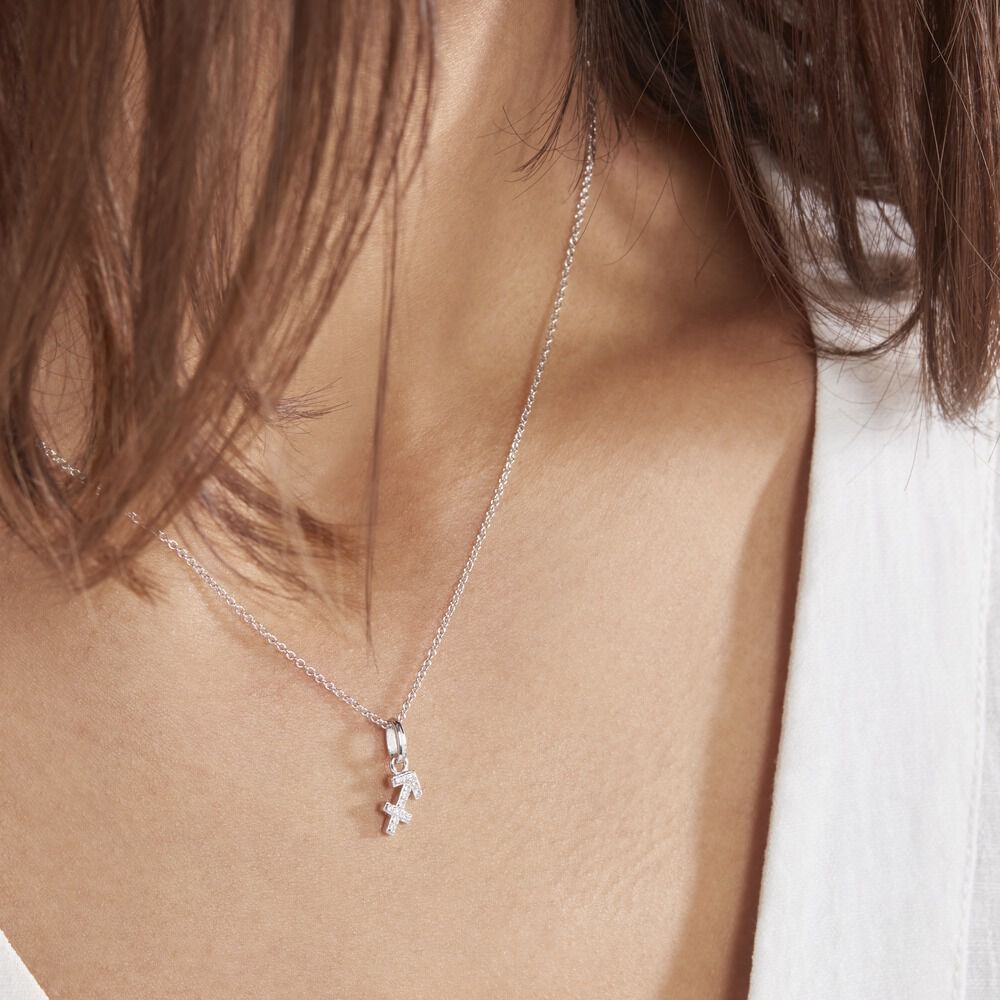 Collier Astra Argent Blanc Oxyde De Zirconium - Colliers avec pierres Femme | Marc Orian