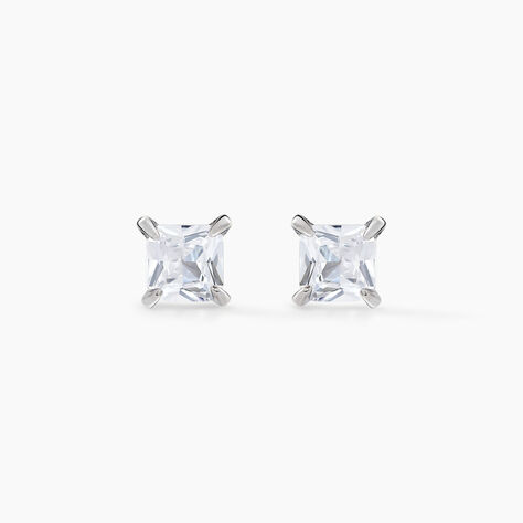 Boucles D'oreilles Puces Alys Argent Blanc Oxyde De Zirconium - Puces Femme | Marc Orian