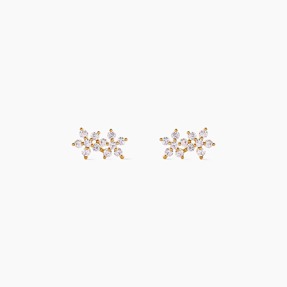 Boucles D'Oreilles Puces Egle Or Jaune Oxyde De Zirconium - Puces Femme | Marc Orian