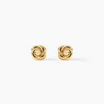 Boucles D'Oreilles Puces Gennaro Argent Dor&eacute; A L'Or 750/1000 - Puces Femme | Marc Orian
