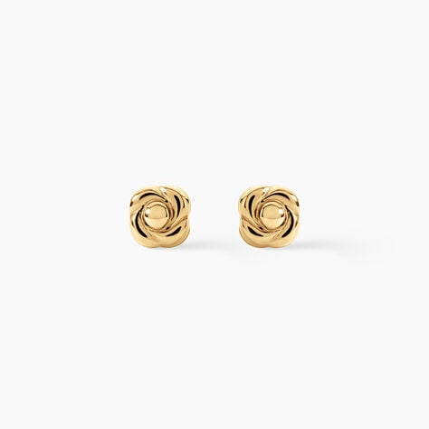 Boucles D'Oreilles Puces Gennaro Argent Dor&eacute; A L'Or 750/1000 - Puces Femme | Marc Orian