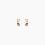 Boucles D'oreilles Puces Plaqu&eacute; Or Jaune Alodia Oxydes De Zirconium - Puces Femme | Marc Orian