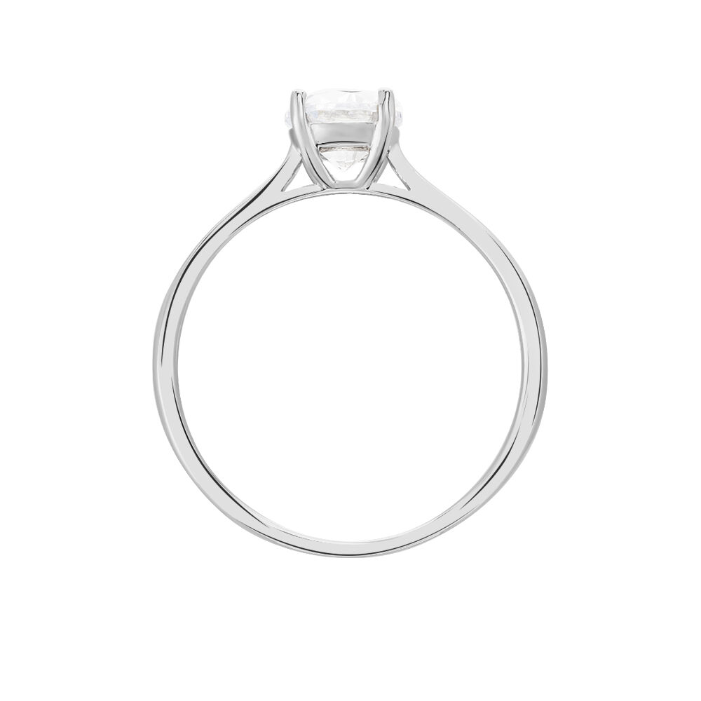 Bague Solitaire Elyana Argent Blanc Oxyde De Zirconium - Solitaires Femme | Marc Orian