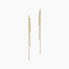 Boucles D'oreilles Pendantes Carrine Or Jaune Oxyde De Zirconium - Boucles d'oreilles Pendantes Femme | Marc Orian