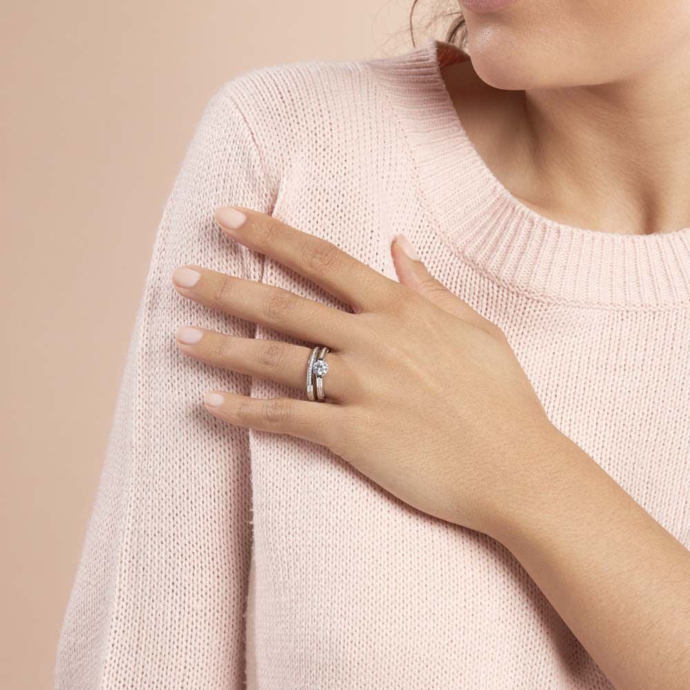 Bague Malou Argent Blanc Oxyde De Zirconium - Solitaires Femme | Marc Orian