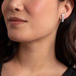 Bijoux D'oreilles Argent Blanc Precieux Flocon Oxyde De Zirconium - Piercings d'oreilles Femme | Marc Orian