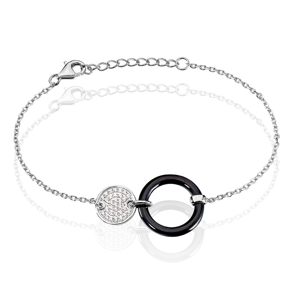 Bracelet Issara Argent Blanc C&eacute;ramique Et Oxyde De Zirconium - Bracelets fantaisie Femme | Marc Orian
