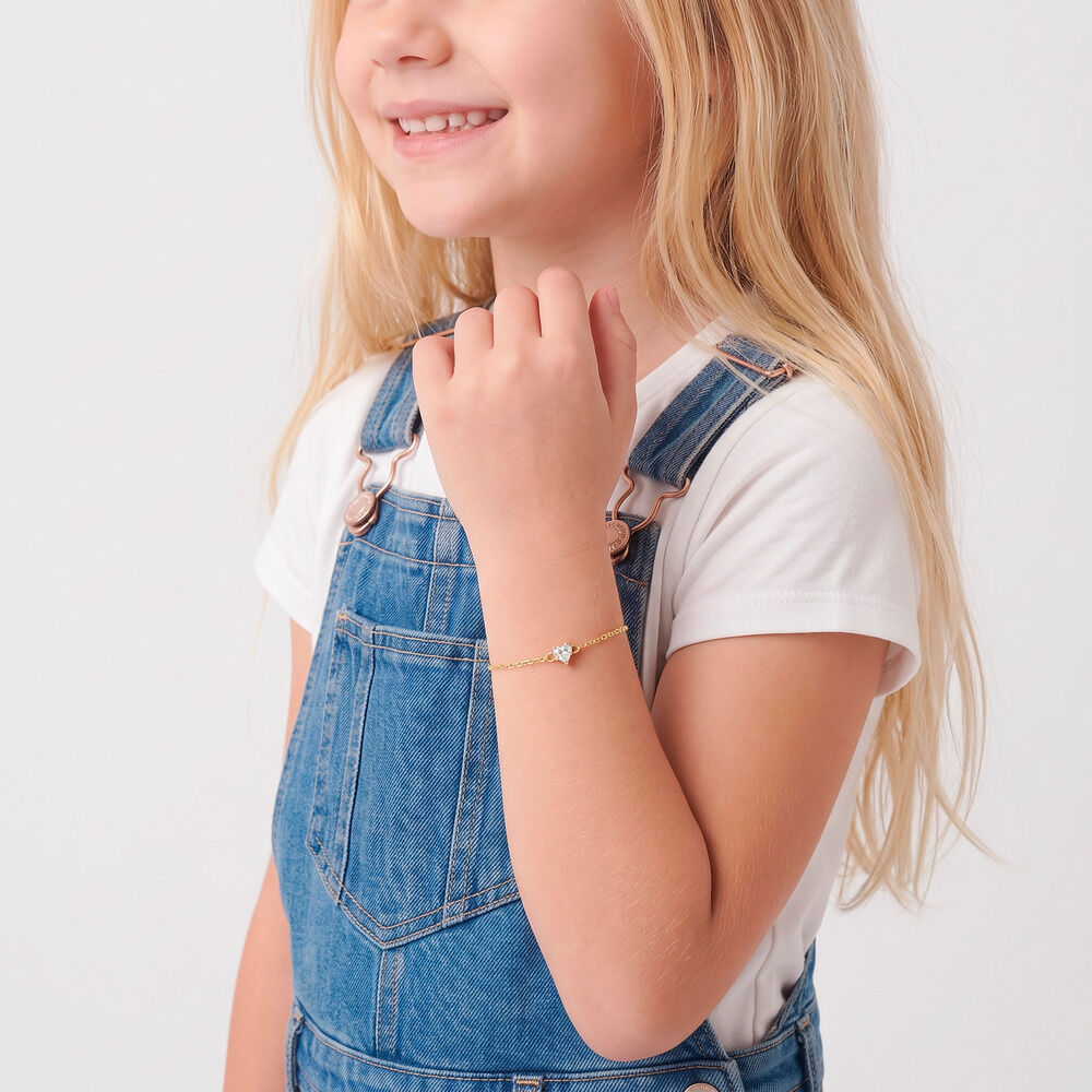 Bracelet Or Jaune Ava Oxyde De Zirconium - Bracelets cha&icirc;nes Enfant | Marc Orian