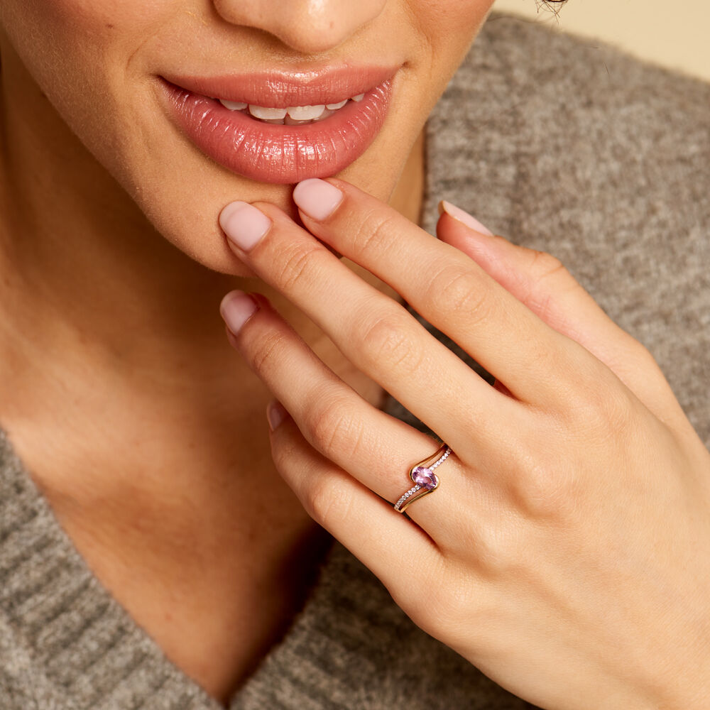 Bague Or Jaune Anja Améthyste - Bagues pierres fines Femme | Marc Orian