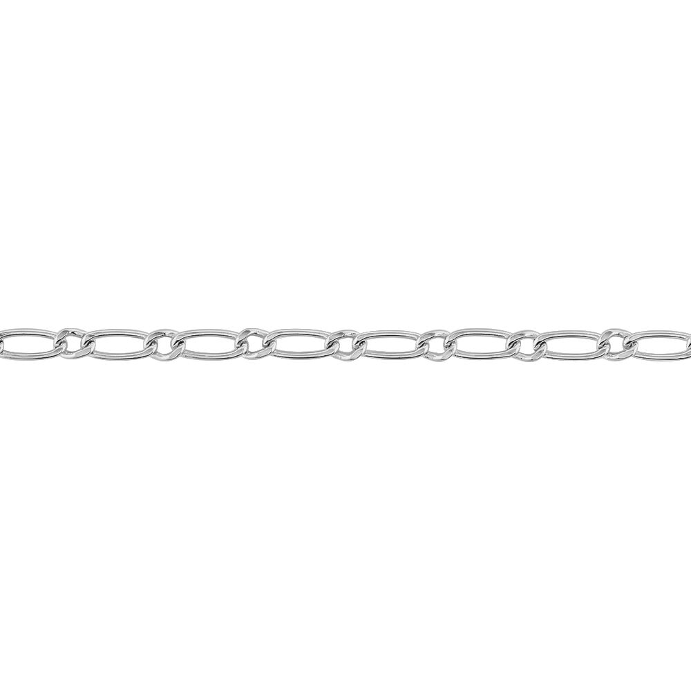 Bracelet Ophelio Maille Alternee 1/1 Or Blanc - Bracelets mailles Femme | Marc Orian