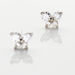 Boucles D'oreilles Puces Eleanor Fleur Or Blanc Oxyde De Zirconium - Puces Femme | Marc Orian