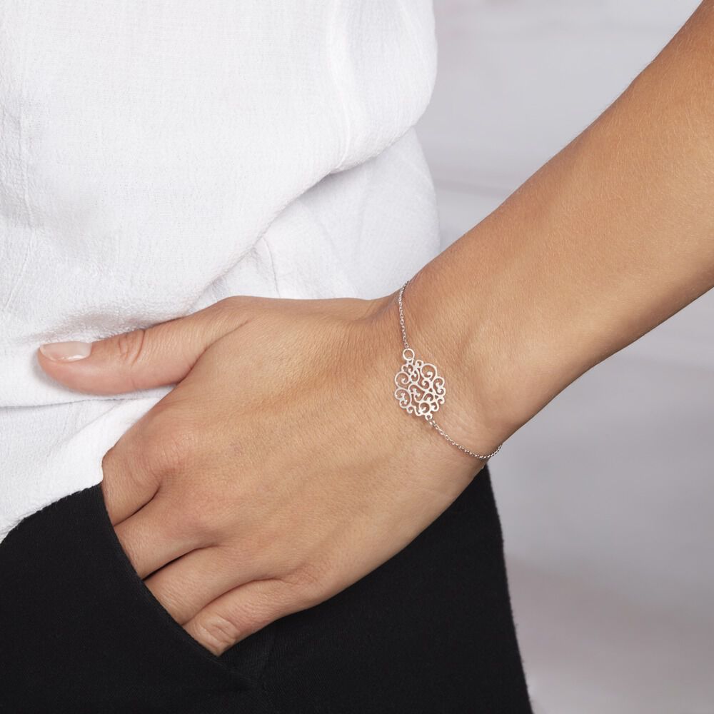 Bracelet Clara Argent Blanc - Bracelets chaînes Femme | Marc Orian
