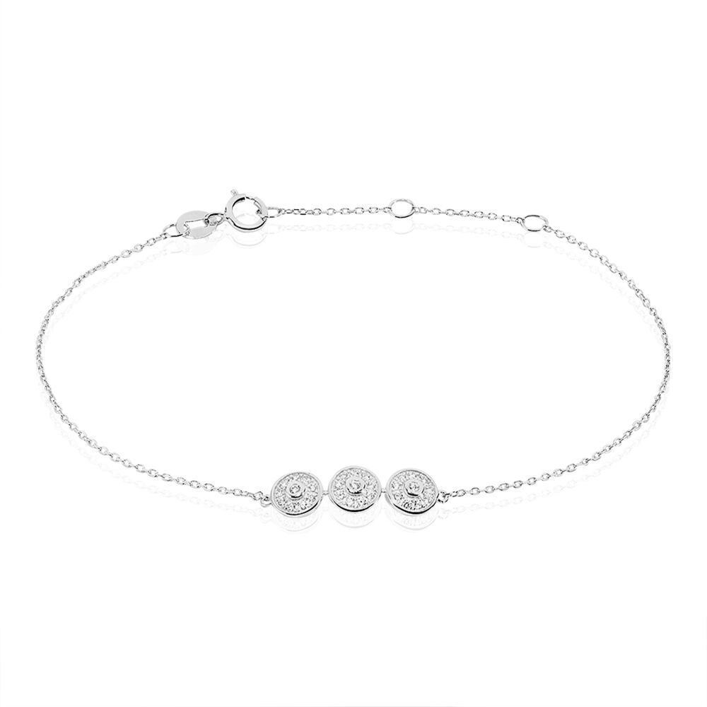 Bracelet Carlana Or Blanc Oxyde De Zirconium - Bracelets cha&icirc;nes Femme | Marc Orian