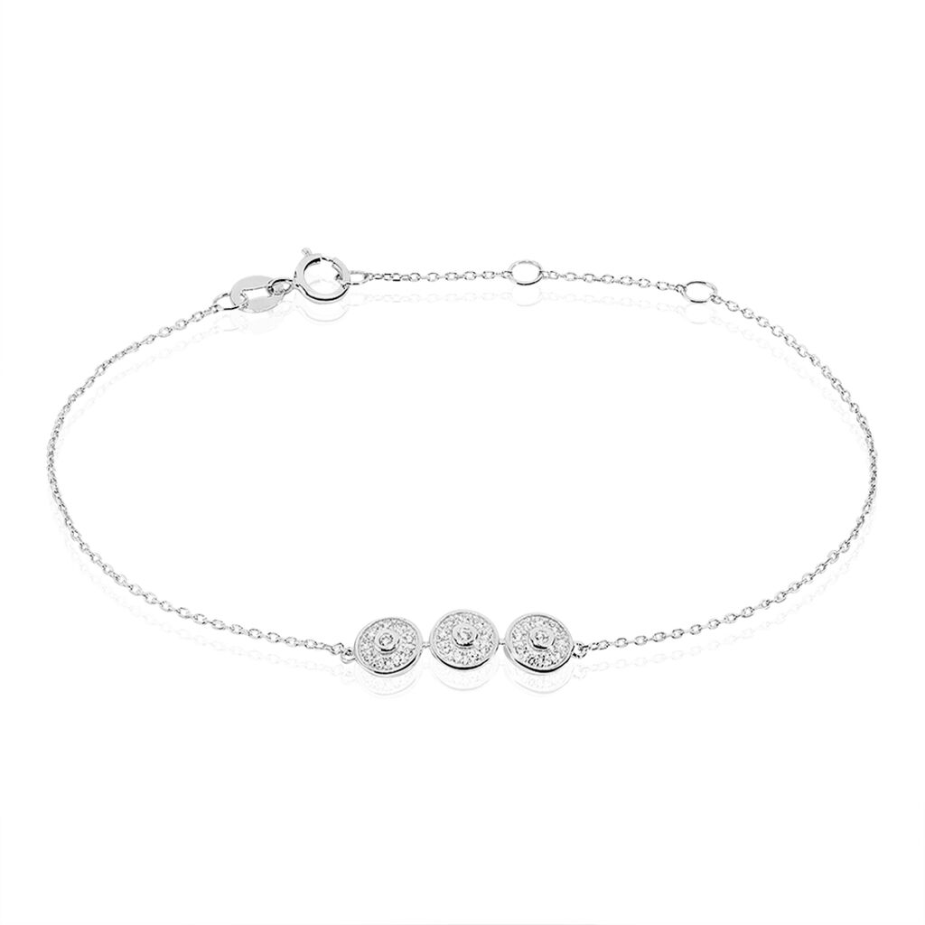 Bracelet Carlana Or Blanc Oxyde De Zirconium - Bracelets cha&icirc;nes Femme | Marc Orian