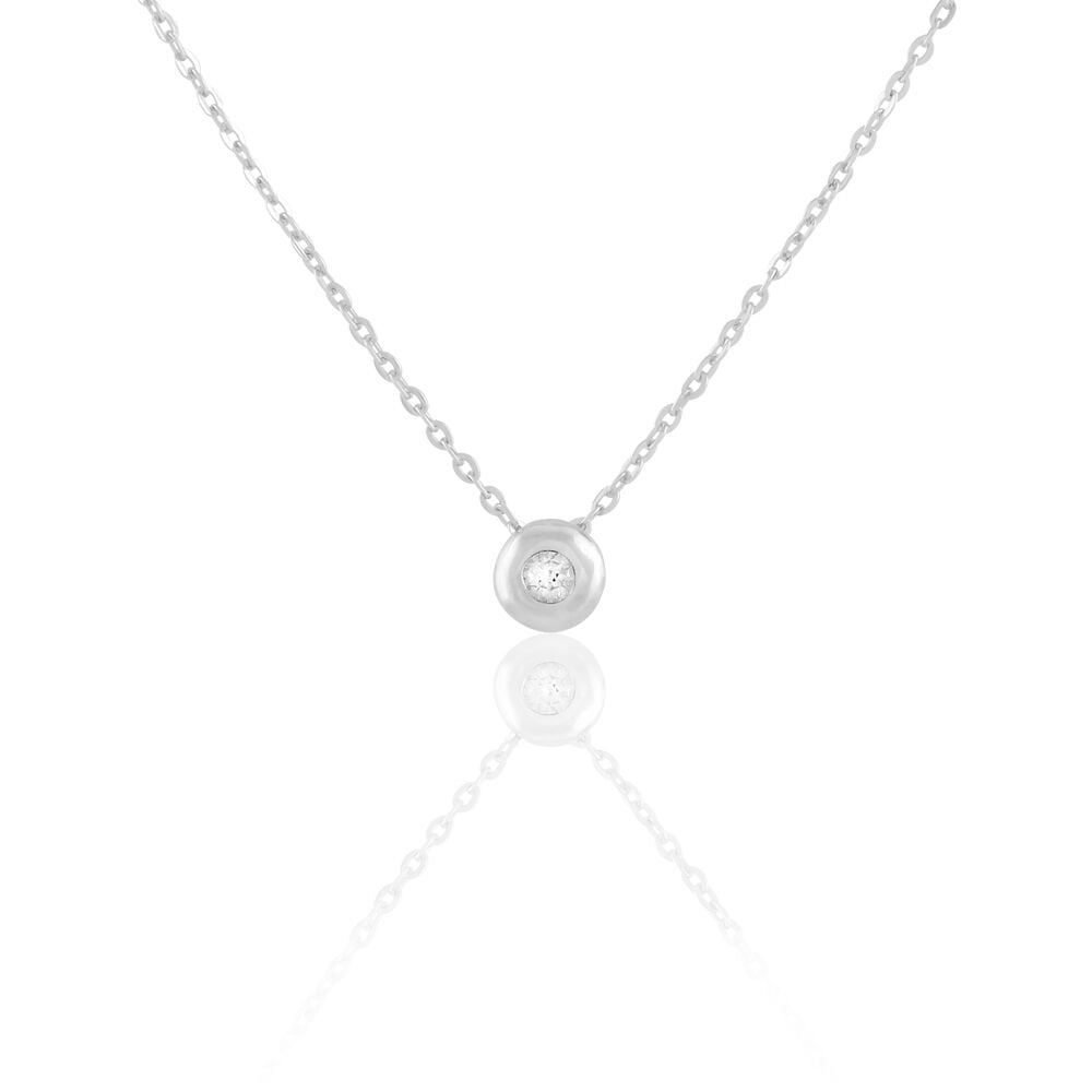 Collier Cate Argent Blanc Oxyde De Zirconium - Colliers solitaires Femme | Marc Orian