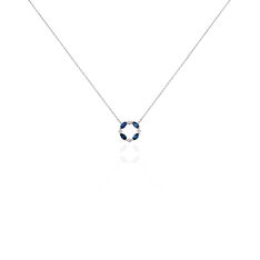 Collier Arlina Or Blanc Saphir Et Diamant - Colliers Femme | Marc Orian