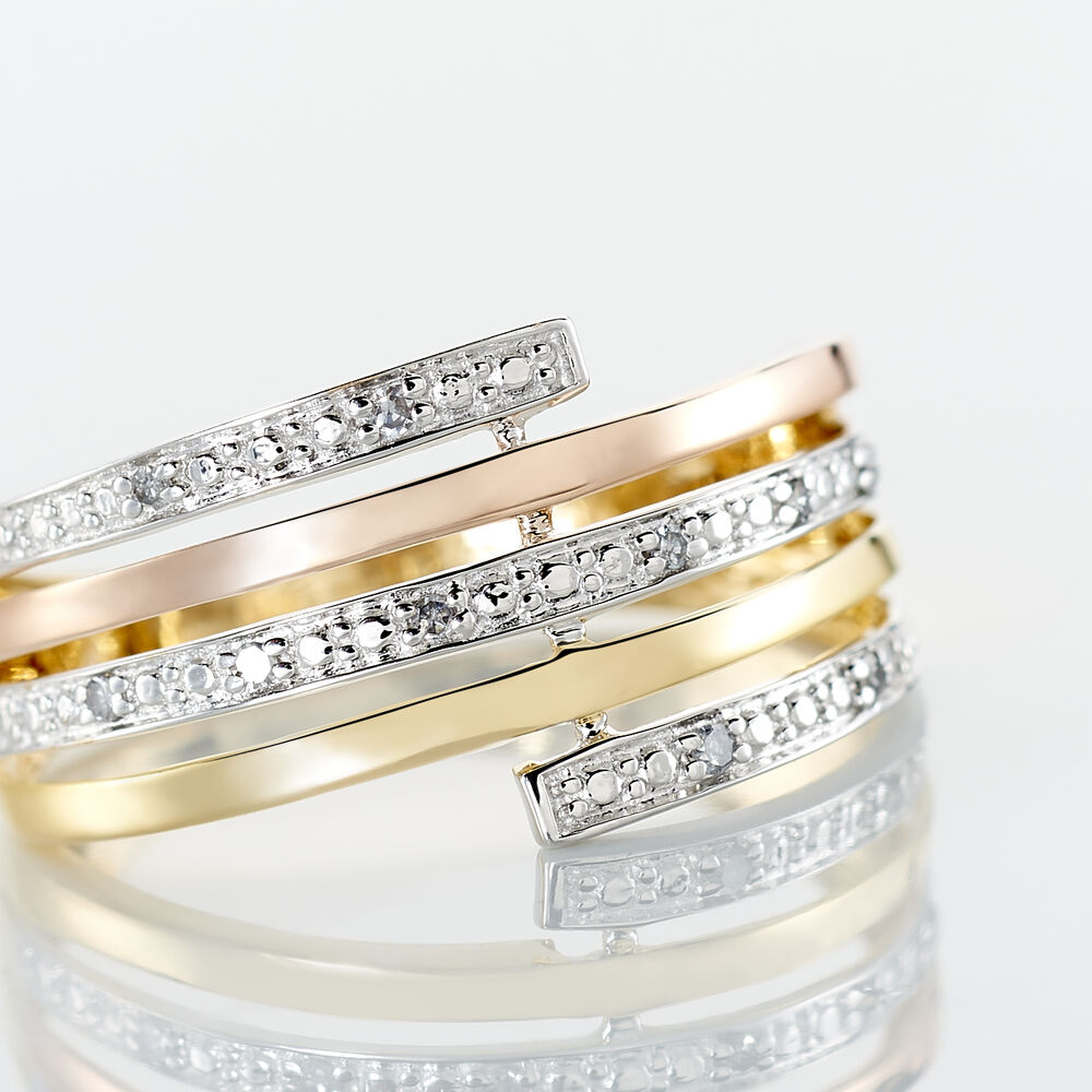 Bague Eleonore Or Tricolore Diamant - Bagues pierres précieuses Femme | Marc Orian