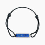 Bracelet Stones Argent Blanc Lapis Lazuli - Bracelets cordons Homme | Marc Orian