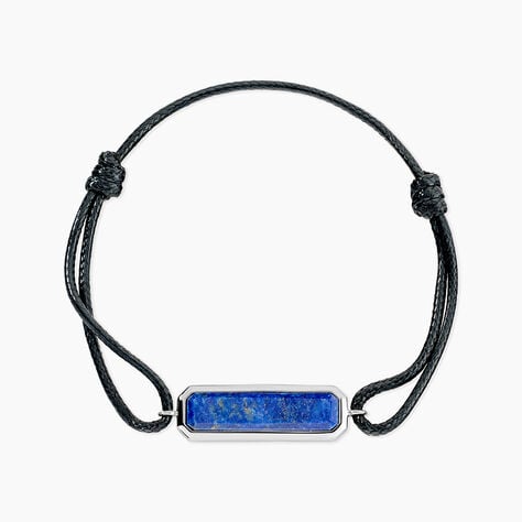 Bracelet Stones Argent Blanc Lapis Lazuli - Bracelets cordons Homme | Marc Orian