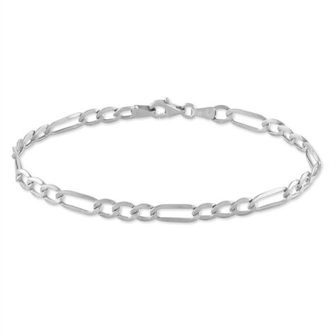 Bracelet Or Blanc Maille Alternée 1/3 - Bracelets mailles Femme | Marc Orian