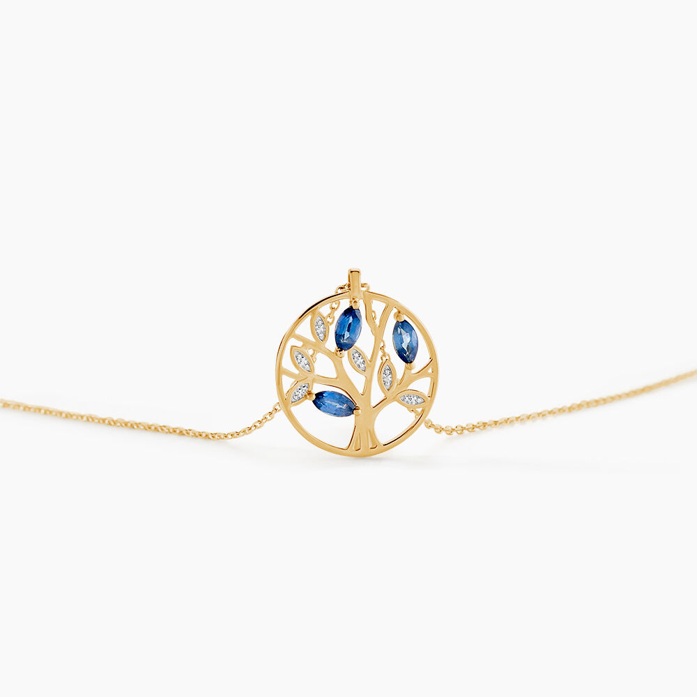 Collier Or Jaune Elsebein Saphirs - Colliers avec pierres Femme | Marc Orian