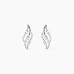 Boucles D'oreilles Puces Marnie Or Blanc Diamant - Pendantes Femme | Marc Orian