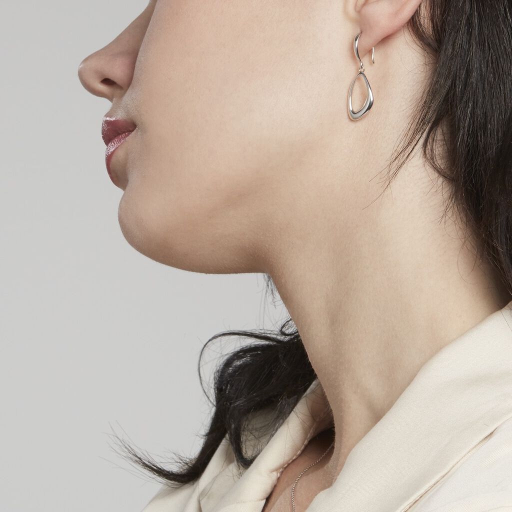 Boucles D'oreilles Pendantes Ketyae Argent Blanc - Boucles d'oreilles Pendantes Femme | Marc Orian